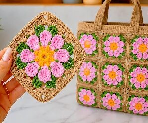Como tejer bolso crochet con granys