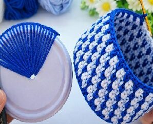 Aprende a tejer esta bella cesta crochet