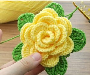 Como tejer preciosas rosas crochet