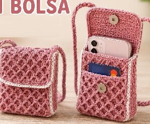 Como tejer esta lindo bolsa crochet