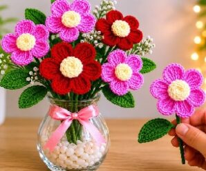 Como tejer preciosas flores crochet