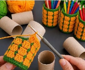 Como tejer hermosa cesta crochet