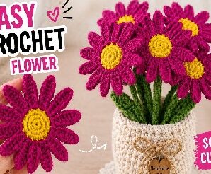 Como tejer bellas flores crochet