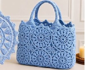 Aprende a tejer hermoso bolso con circulos