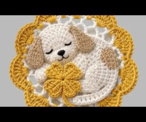 Aprende a tejer lindo tapete motivo de gatitos crochet